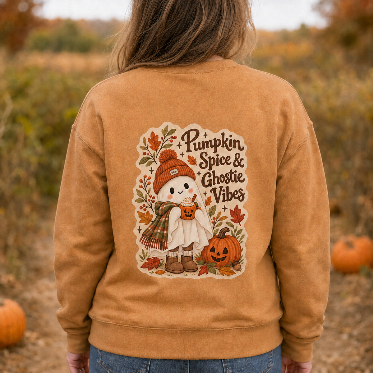 Pumpkin Spice & Ghostie Vibes Mama Sweatshirt