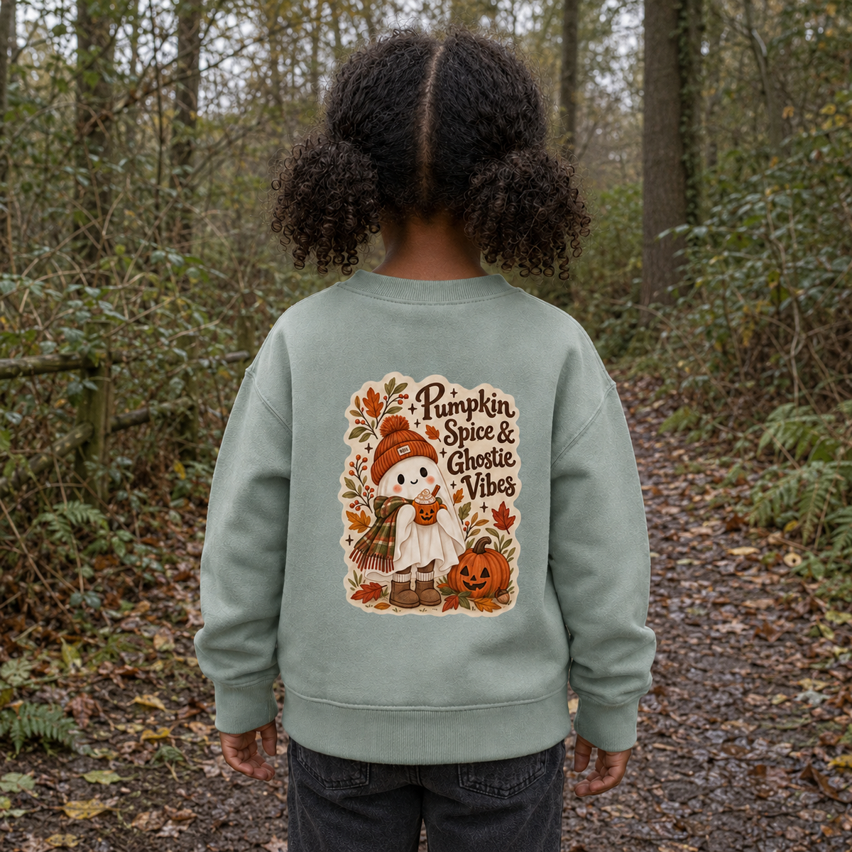 Pumpkin Spice & Ghostie Vibes Mini Sweatshirt