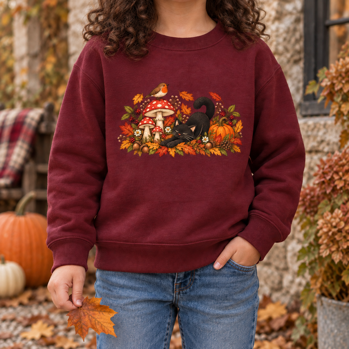Autumn Kitty Mini Sweatshirt